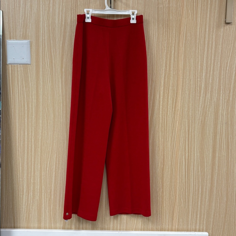 St John Collection Red Sweater Pants Size 6 - Picture 4 of 6